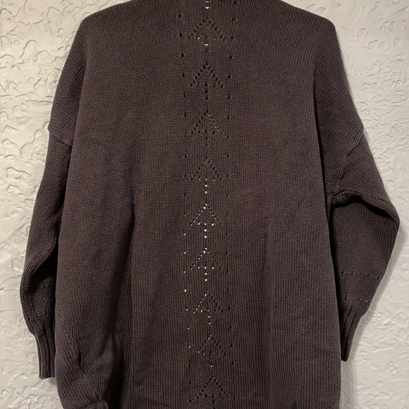 Dark Grey Open Front Cardigan - Picture 2 of 4
